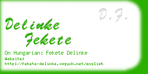 delinke fekete business card